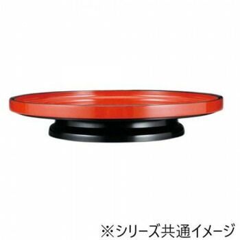 福井クラフト 尺5回転盛皿 朱天黒 50010590