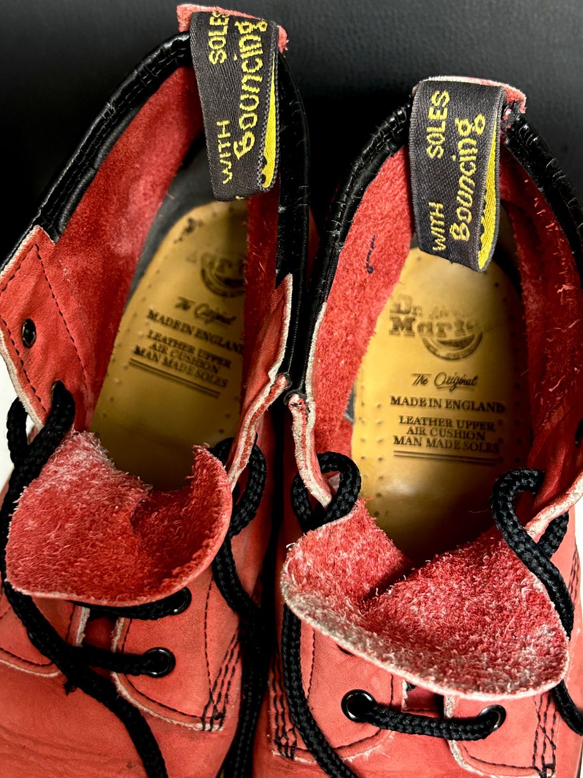 80年代リアルイングランド製Dr.Martens6EYELET カメリアレッド