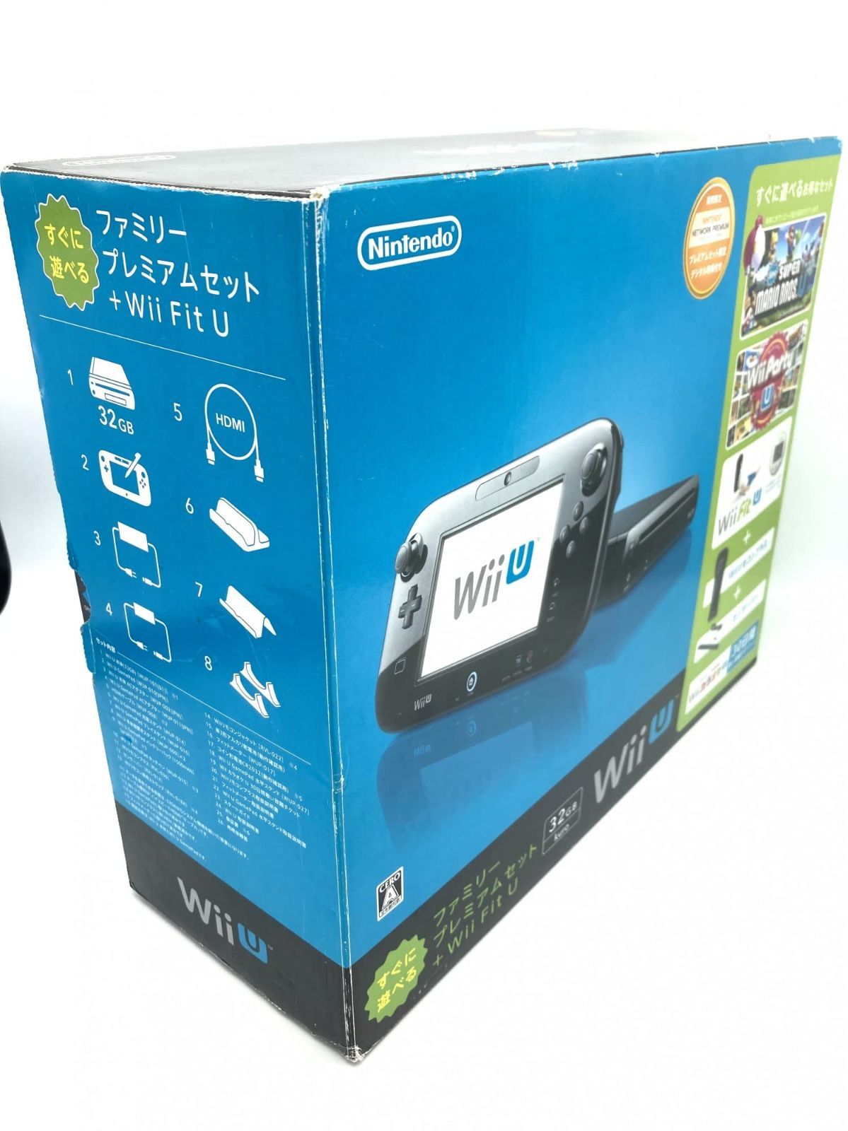 中古 Wii U すぐに遊べるファミリープレミアムセット+Wii Fit U(クロ