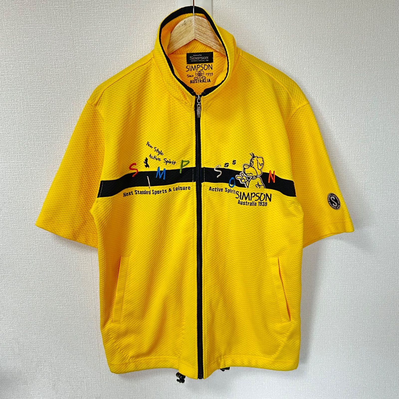 w^)b SIMPSON シンプソン 半袖 ジップアップ ジャケット トラック 