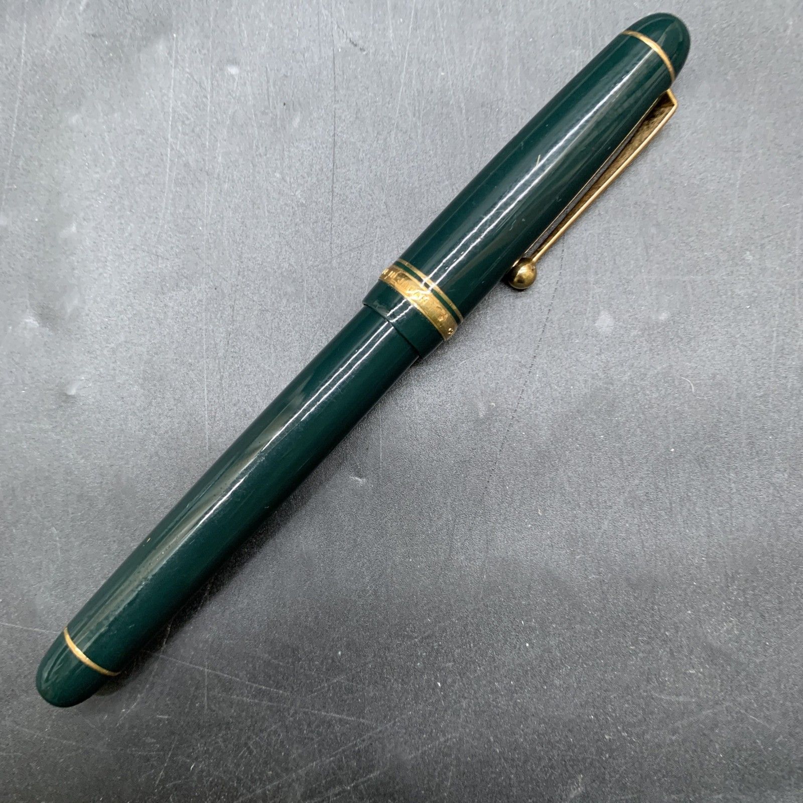 M338 PILOT パイロット 万年筆 カスタム74 ペン先14K 14金 585 ５ ダークグリーン軸 筆記未