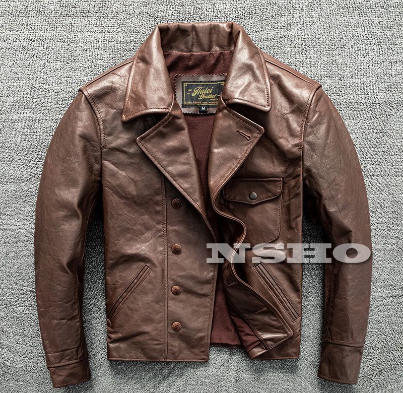 カウハイド 復刻40 s アビエイタースタイル メンズ 革ジャン レザージャケット ライダース 植物鞣し ウォッシュ加工 牛革
