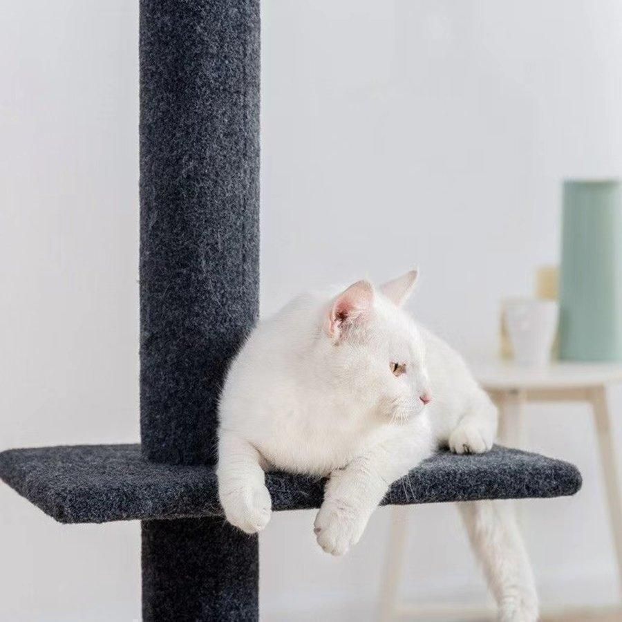 キャットタワー 突っ張り おしゃれ スリム 安定感 270cm