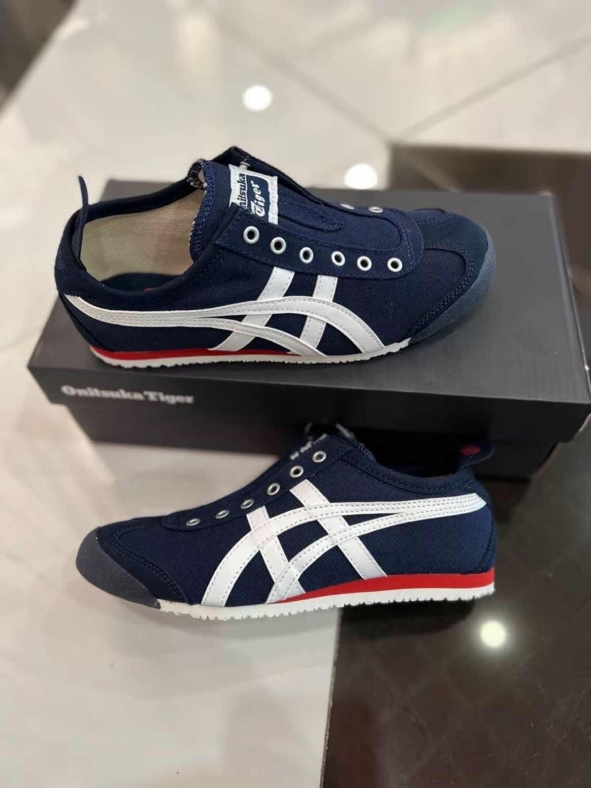 新品未使用 オニツカタイガー MEXICO 66 ローカット MEXICO 66 Onitsuka Tiger WHITE/BLUE dl408 0146 オニツカ