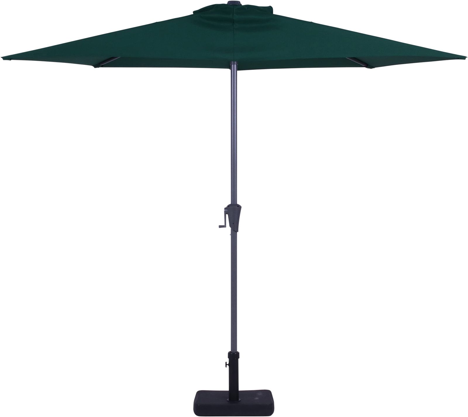 不二貿易 パラソル 幅270×奥行139×高さ234㎝ グリーン ガーデン 半円パラソル クランク式開閉 アルミ 37853 大型 HRDEVELOPMENT_JP