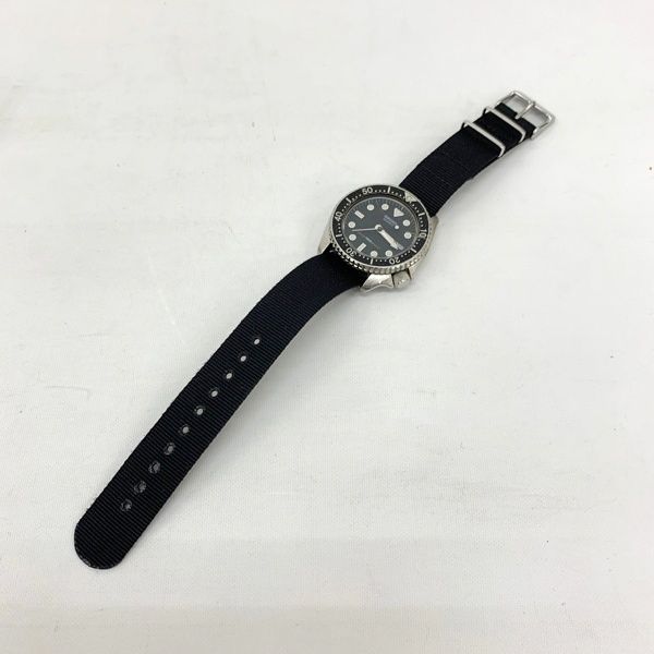SEIKO セイコー 6458-6000 ブラック クオーツ メンズ 腕時計 R7-1696