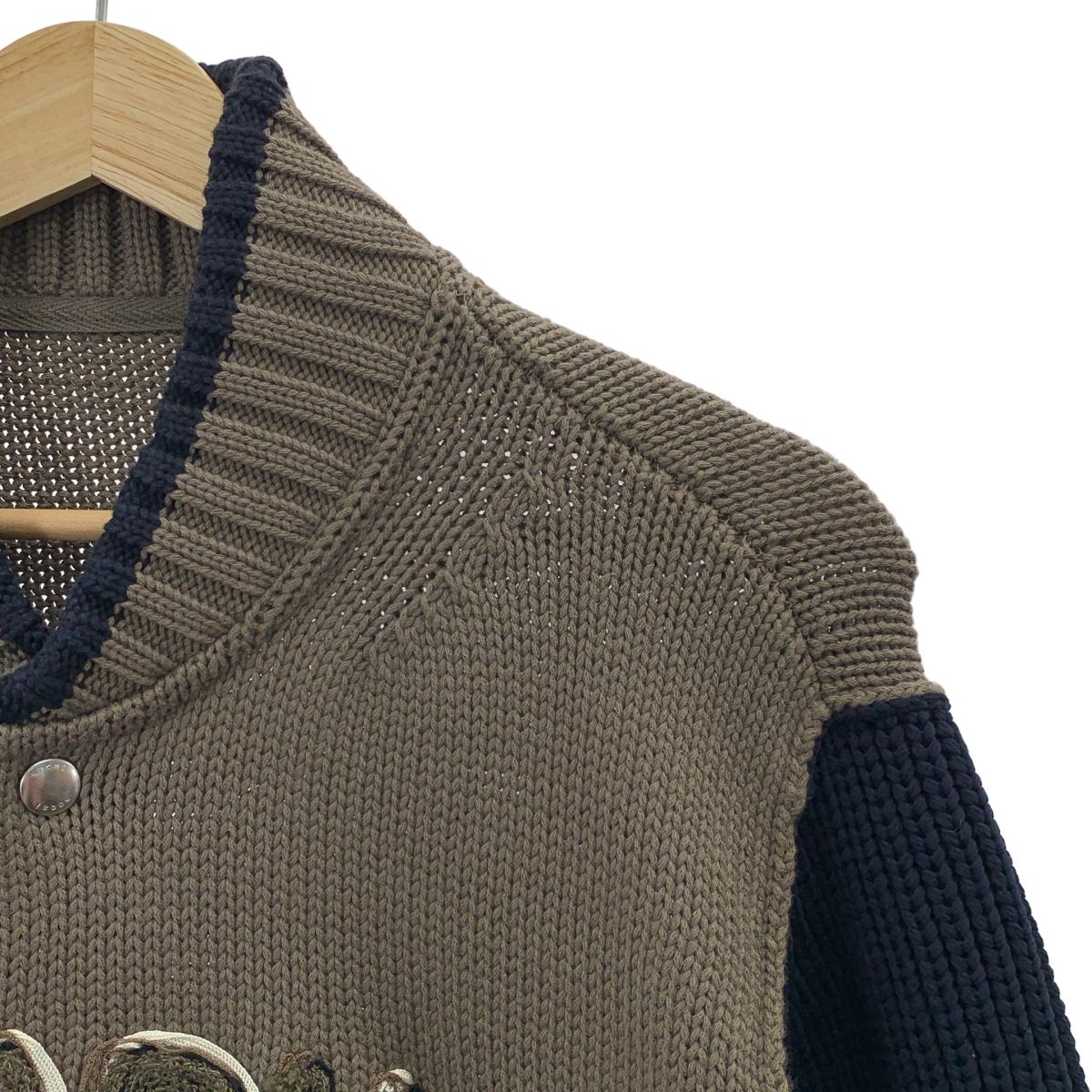 sacai / サカイ | Eric Haze Code Embroidery Knit Blouson エリック