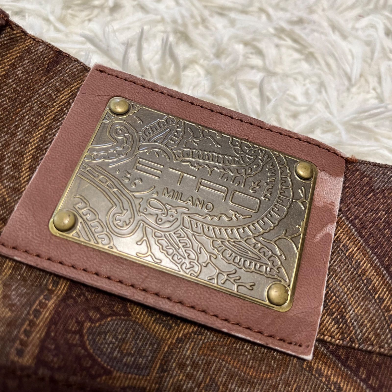 ETRO エトロ ペイズリー柄 ストレッチコットンパンツ カジュアル
