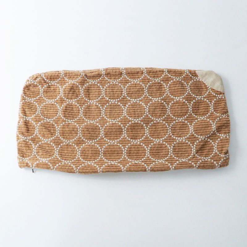 2021SS ミナペルホネン mina perhonen za7643 penne cushion tambourine 刺繍 クッションカバー |ブラウン 2400013971034