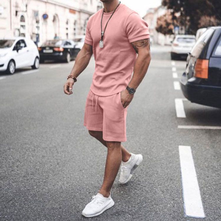 DeBangNi] 夏服 半袖シャツ メンズ 上下セット ショートパンツ