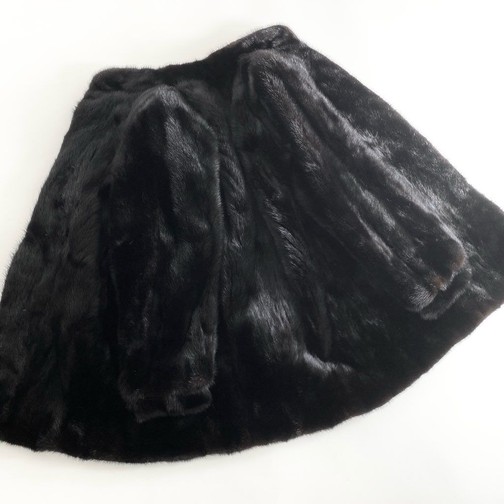 2.9万円からお値下げ◎ダークミンク ファーコート ロング 逆毛ミンク 11 サガミンク 銀サガ MINK ダークミンク ファー ロングコート