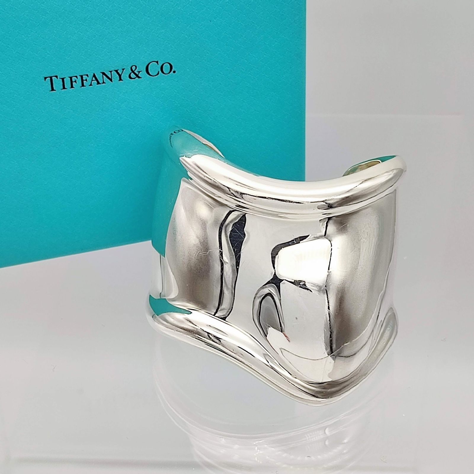 【美品】TIFFANYティファニーミディアムボーンカフスモール左手シルバー925