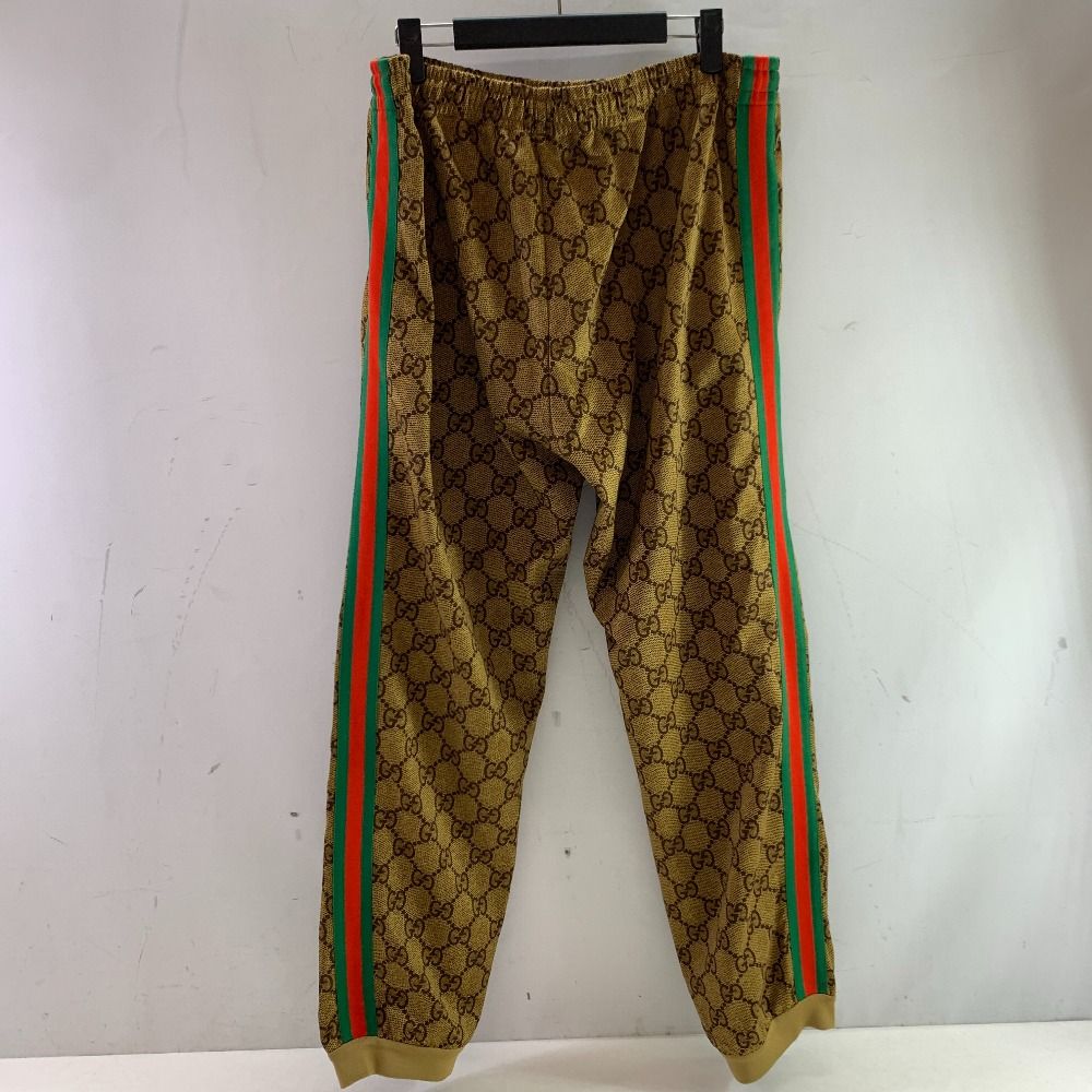 04 w 5080 GUCCI グッチ Technical Jersey Track Pants 523489 X 9 V 35 ブラウン サイズ XL