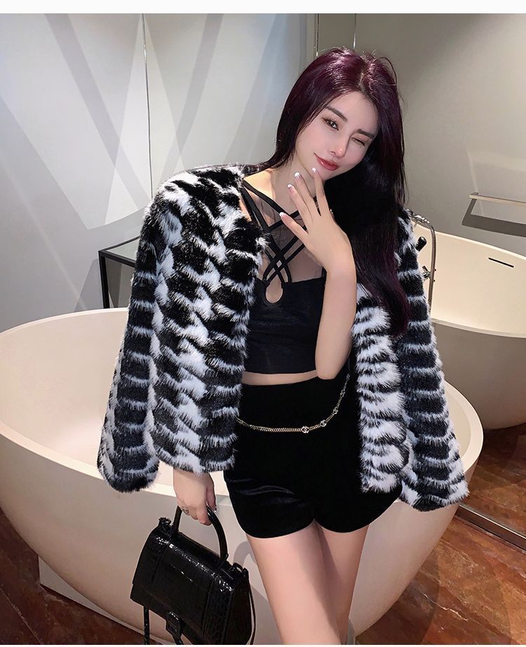 ファーコート レディース コート フェイクファー ショート