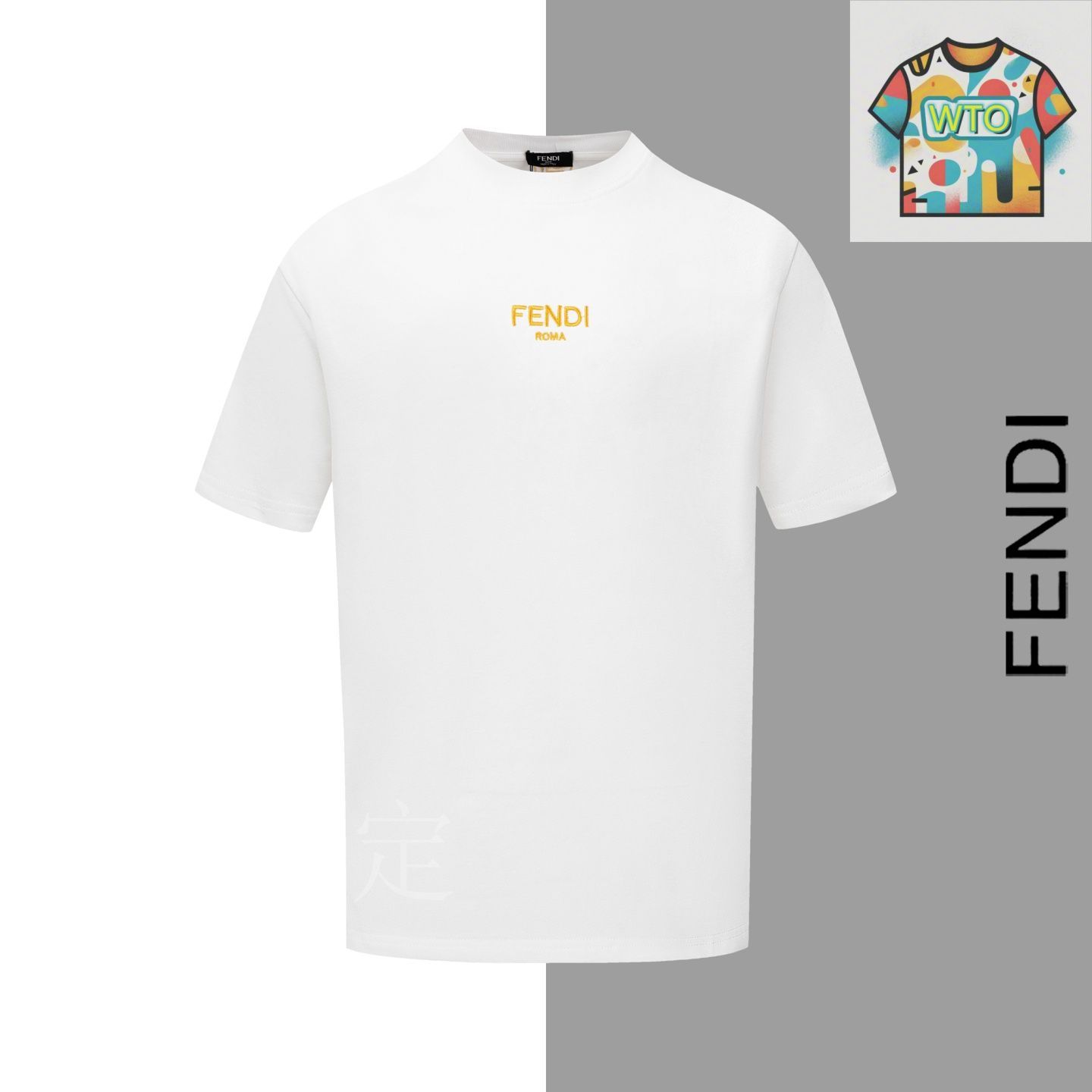 今日特価】FENDI Embroidered Crew Tee フェンディ 刺繍丸首 T