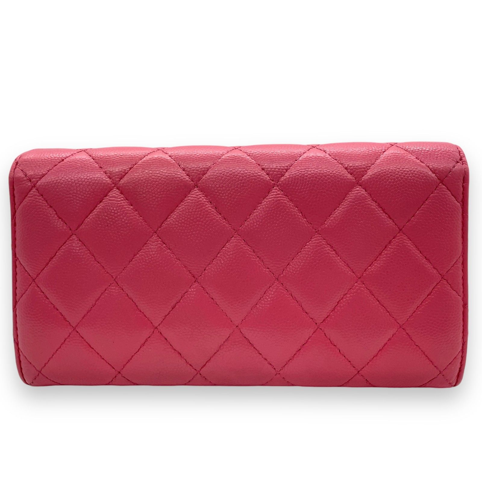 CHANEL シャネル 長財布 シリアルシール有り マトラッセ ピンク