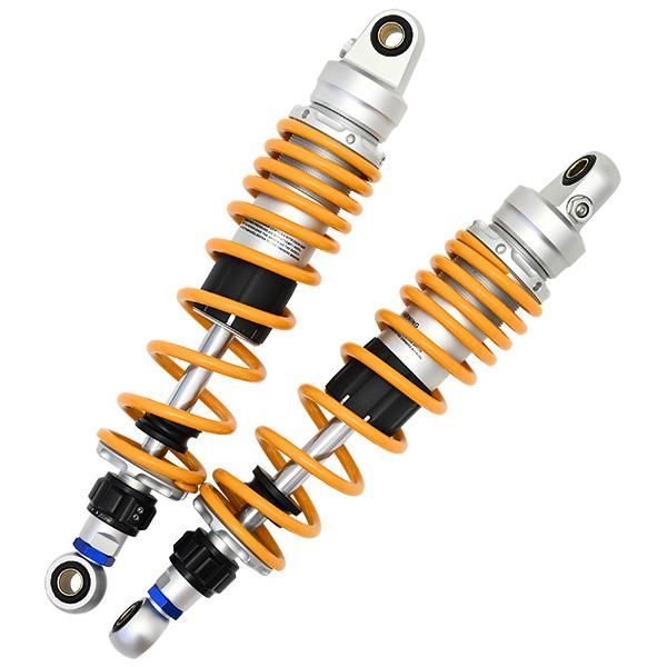 バイク 汎用 340mm リアサスペンション 左右セット イエロー スプリング リアショック リアサス 外装 カスタムパーツ モンキー 125 サスペンション ホンダ モンキー ゴリラ スーパーカブ 50 110