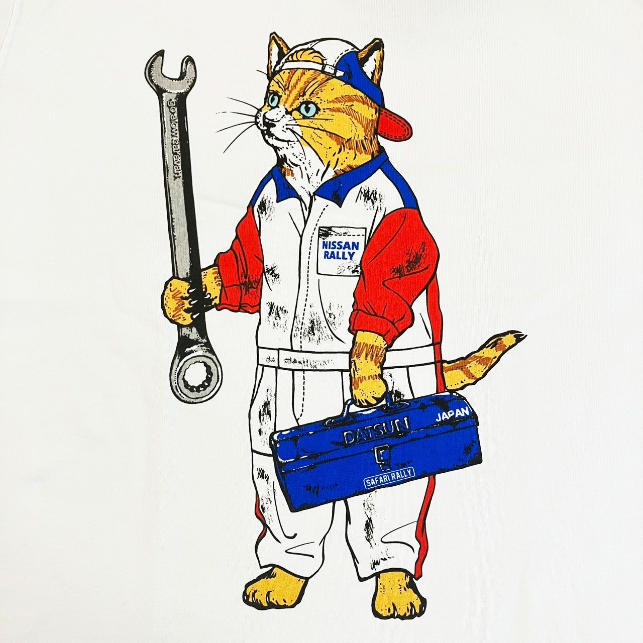 NISSAN × go slow caravan 超ヘビー USA/C RALLY メカニック 猫 ロング