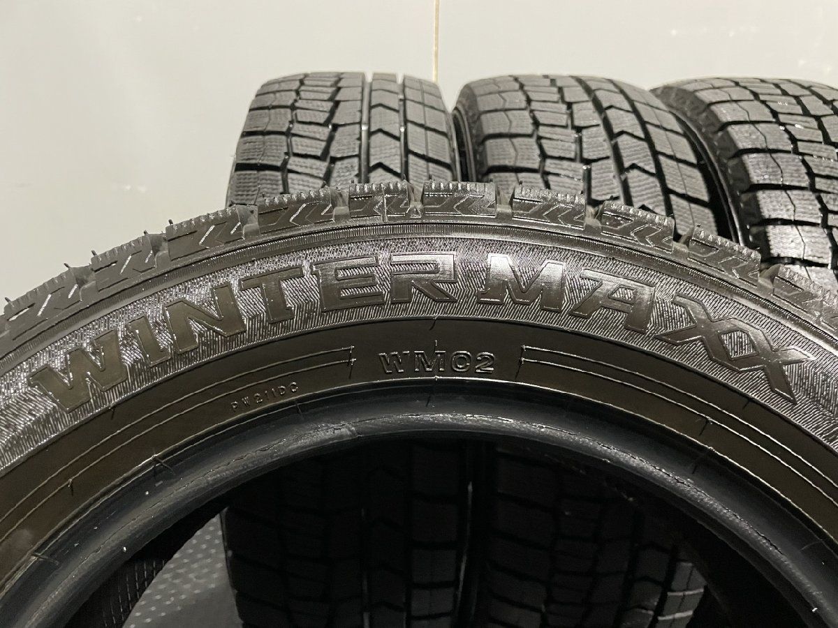 未走行に近い DUNLOP WINTER MAXX WM02 185/60R15 15インチ スタッドレス 4本 19年製 シエンタ ヴィッツ グレイス等　(MTD471) クレジットカード QRコード決済可能 未走行に近い DUNLOP WINTER MAXX WM02 185/60R15 15インチ