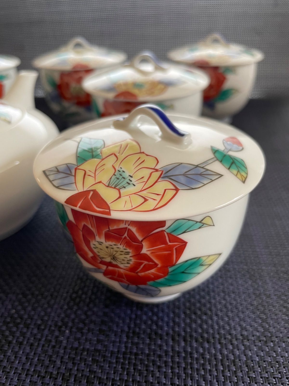 香蘭社 磁藝工房 染錦模様 茶器揃え - メルカリ