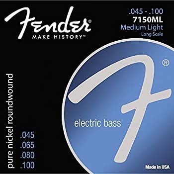 -非常に良い Fender エレキベース弦 Original 7150 Bass Strings%ｶﾝﾏ% Pure Nickel%ｶﾝﾏ% Roundwound%ｶﾝﾏ% Long Scale%ｶﾝﾏ% 7150ML .045-.100 ミディアムライ