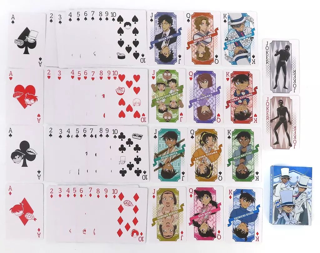 中古】おもちゃ 江戸川コナン＆服部平次＆怪盗キッド トランプ 「無添