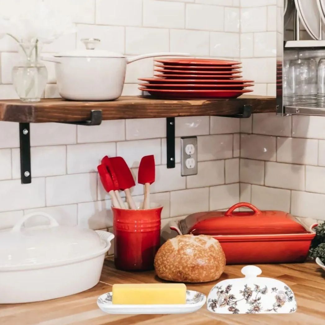 バターディッシュ セラミッククリームボックス フラワー アイボリー