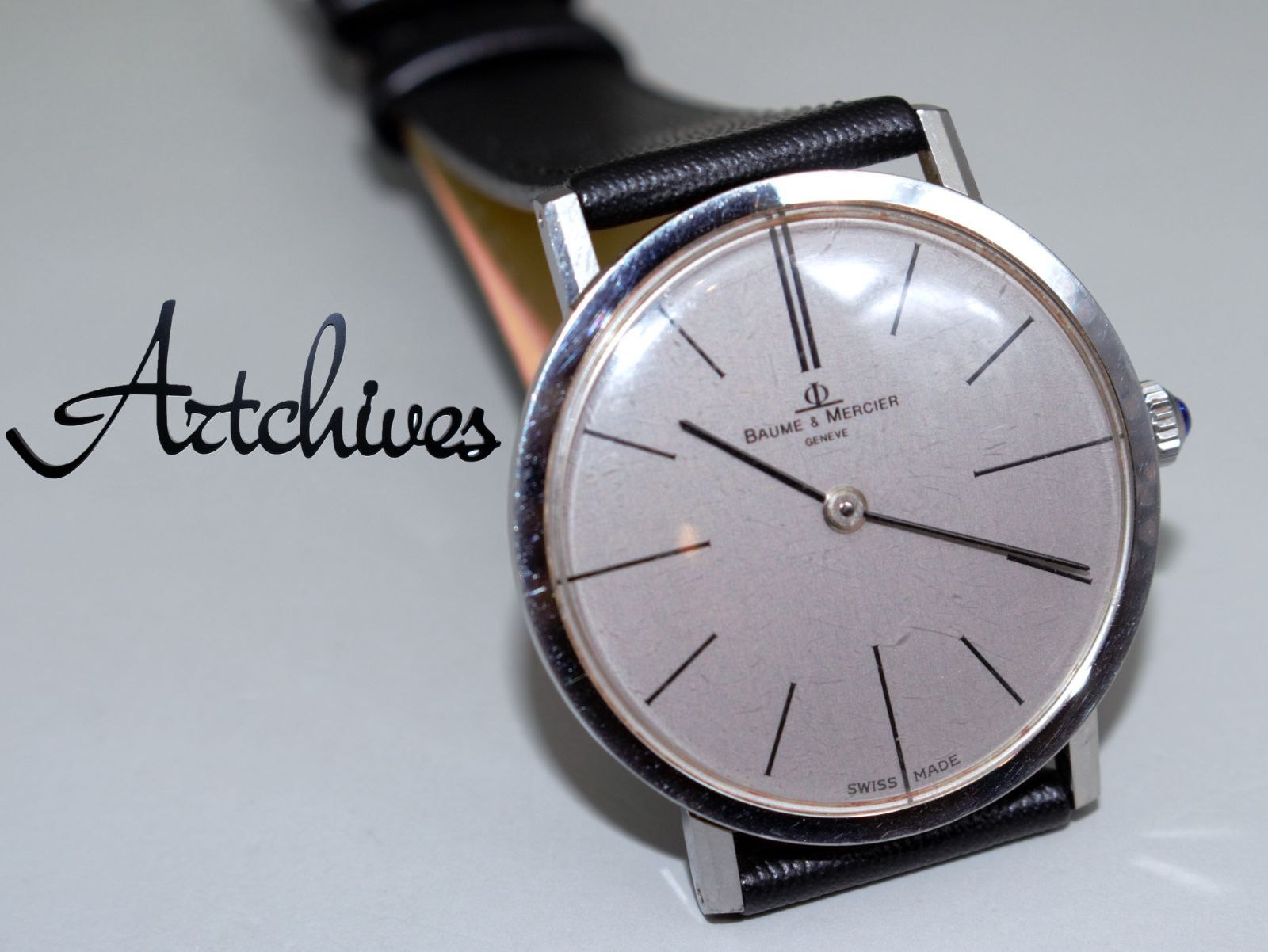 VRW-1076 時計 BAUME-MERCIER ボーム＆メルシエ 1520 SL文字盤 メンズ 手巻き 腕時計 稼動品