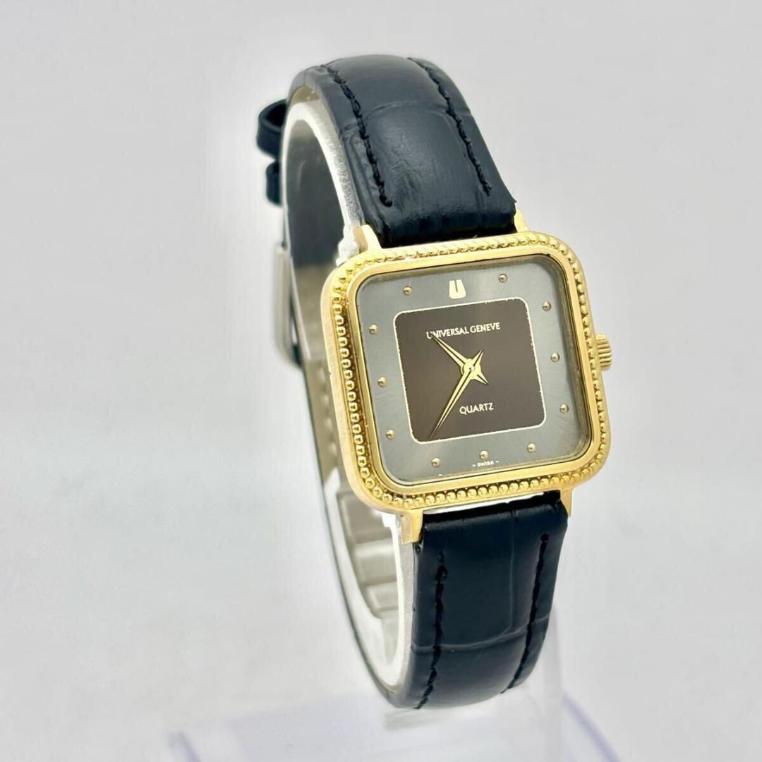 【新品電池】UNIVERSAL GENEVE クォーツ腕時計 ゴールド18KGP 新品電池】UNIVERSAL GENEVE クォーツ腕時計 ゴールド18KGP UNIVERSAL