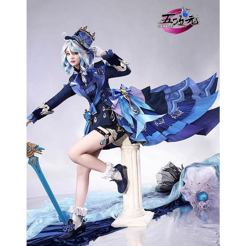 原神 フリーナ ウーシア 黒 衣装 ウィッグ 靴 ぬいぐるみ コスプレ 五次元 基萌 原神 コスプレ フリーナ・ウーシア 黒フリーナ 衣装