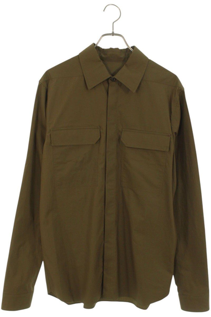 リックオウエンス 24AW RU02D6291-P オーガニックコットン長袖シャツ  