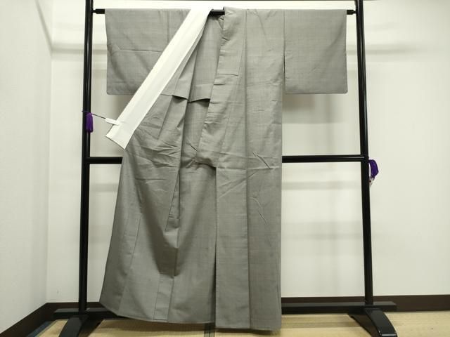 平和屋着物▽結城紬 単衣 風景牡丹文 正絹 逸品 DAAV5029az