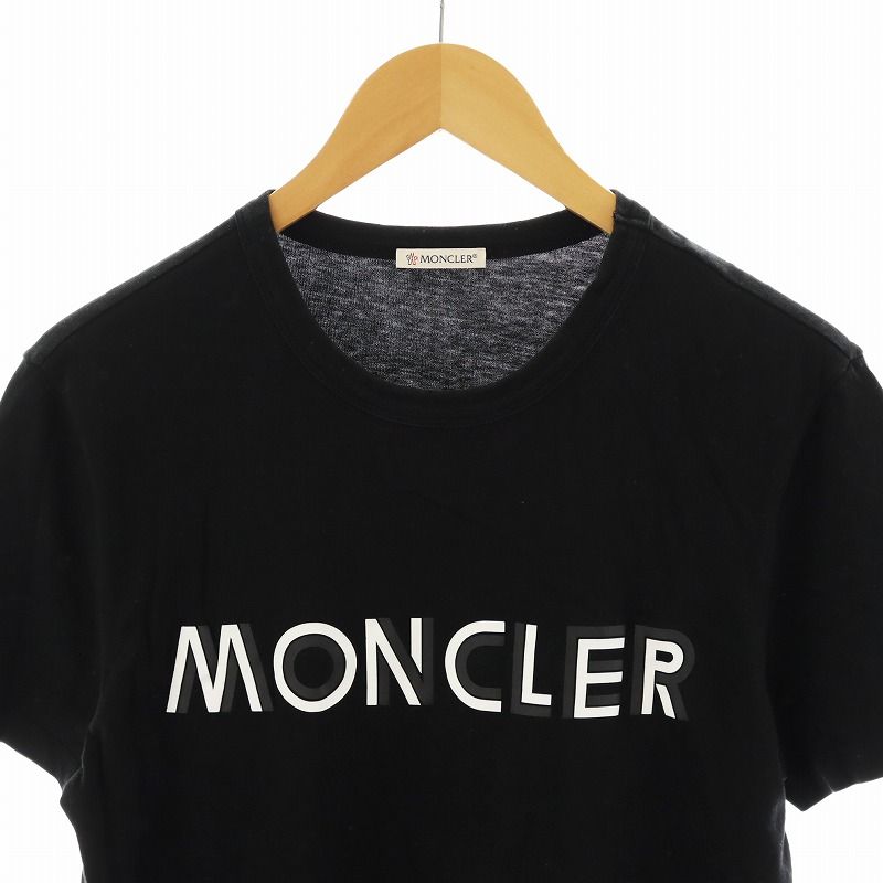 モンクレール MONCLER MAGLIA T-SHIRT マグリア Tシャツ カットソー 半袖 ロゴ プリント S 黒 ブラック /AN16 -  メルカリ