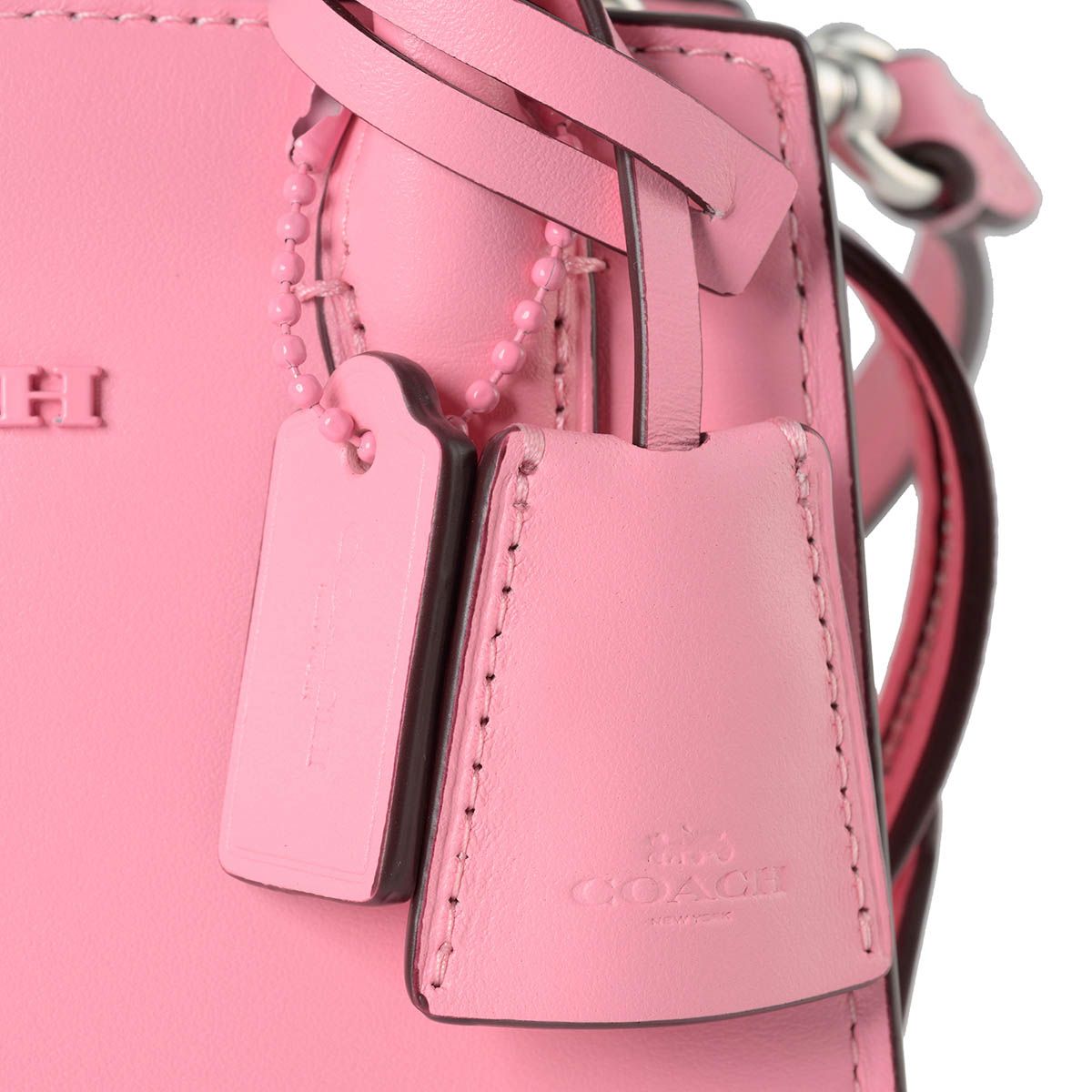 新品 コーチ COACH ショルダーバッグ ミニ キャリーオール シルバー/フラワーピンク - メルカリ