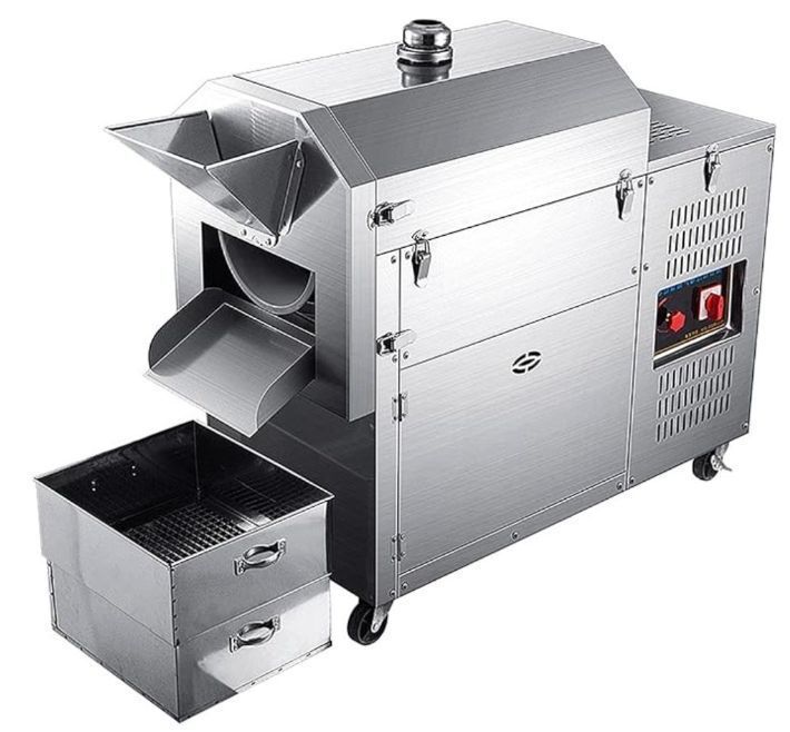 電気栗焙煎機 自動ナッツピーナッツ焙煎機 速度15～17rpm |分 調整 な温度と正|逆回転 15～20KG | hの生産 均一な加熱