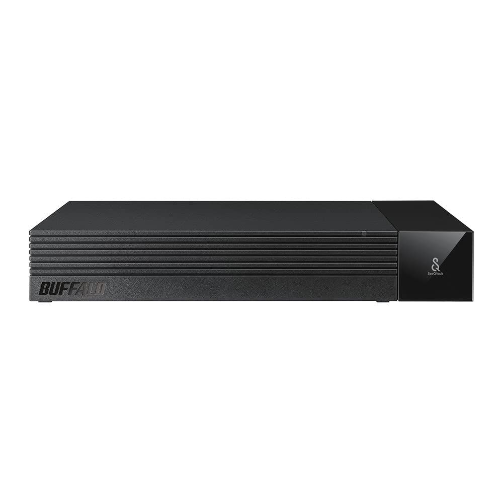 バッファロー TV用外付けハードディスク 4TB SeeQVault|テレビ録画|4K対応 ファンレス静音-コンパクト 故障予測 みまもり合図 HD-SQS4U3-A|N 4TB 地デジ499時間録画
