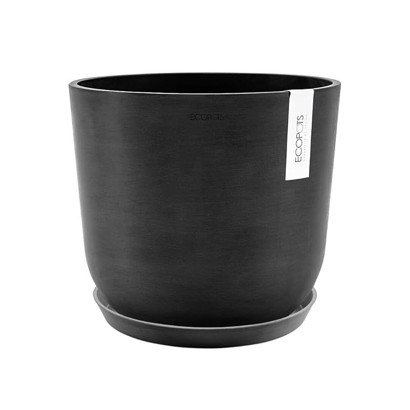 ECOPOTS Oslo エコポッツ AND PLANTS アンドプランツ (ブラック， 鉢M（8号）)