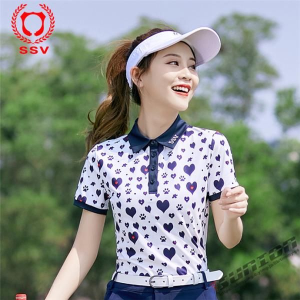 ゴルフ 半袖ポロシャツ ゴルフウェア シャツ レディース ポロシャツ 春夏新作モデル 2201gfshirt22