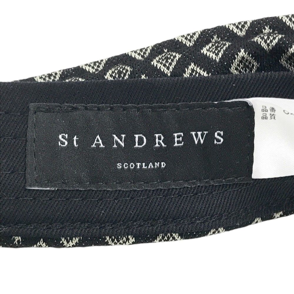 ST ANDREWS セントアンドリュース サンバイザー 総柄 ブラック系