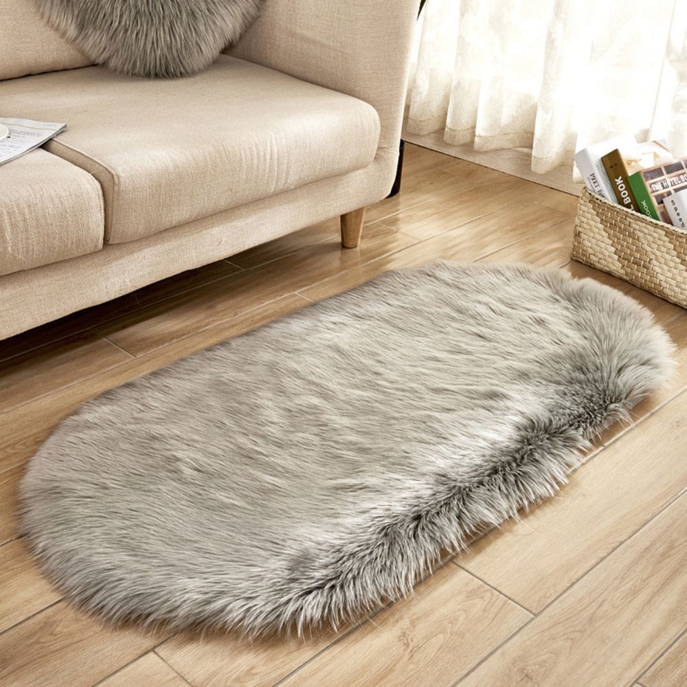 グレー  80×150cm  フロアマット pkyh90150 ラグマット 北欧 シャギーラグ 洗える ラグ マット ファーマット フロアマット カーペット 絨毯 フェイクファー ウォッシャブル 敷物 長毛 長い 暖かい 