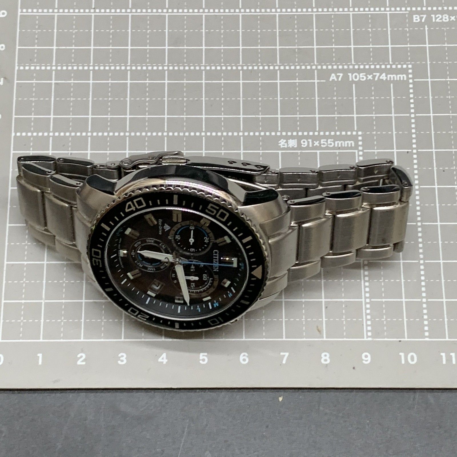 P429 可動 美品 箱付き / CITIZEN シチズン コレクション Eco-Drive エコドライブ VO10-6742F 腕時計 クロノグラフ ソーラー P429 可動 美品 箱付き / CITIZEN シチズン コレクション Eco-Drive