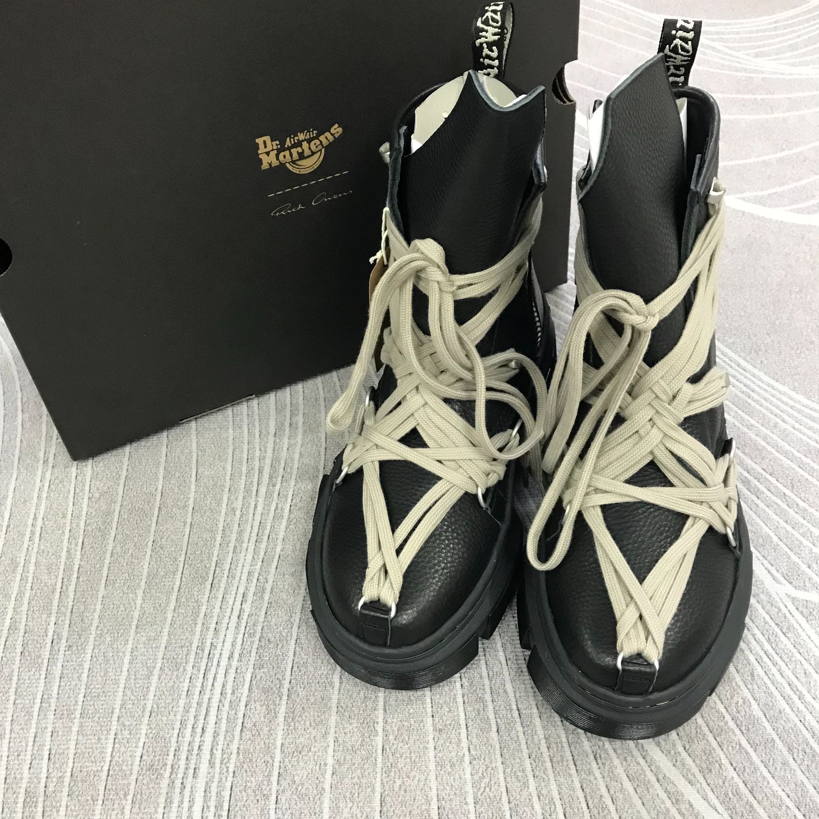 Rick Owens x Dr. Martens 1460 DMXL Mega Lace Boot / BLACK