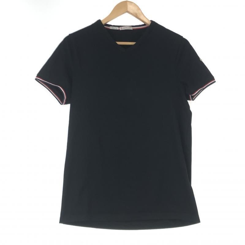 【中古】MONCLER Classic V Neck Tee M E10918100800 87296 ブラック モンクレール[10]