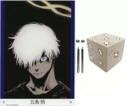 雑貨　五条悟 とある男の肖像(アクリルパネル)＆特級呪物 獄門疆 「呪術廻戦」 中古】雑貨 五条悟 とある男の肖像(アクリルパネル)＆特級呪物