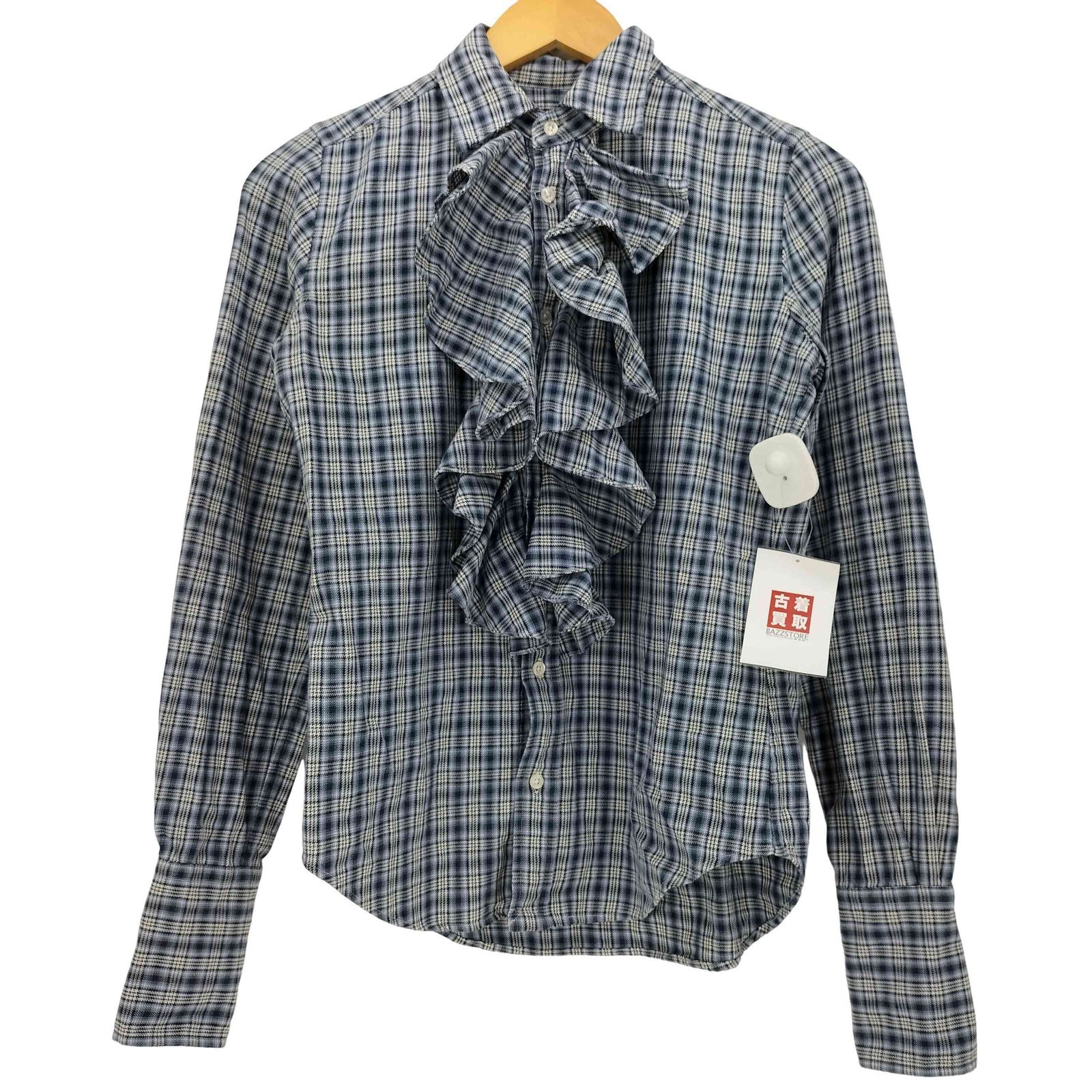 未使用✨ラルフローレン フリルギンガムチェックブラウス L ラルフローレン RALPH LAUREN フリル L/S チェック シャツ