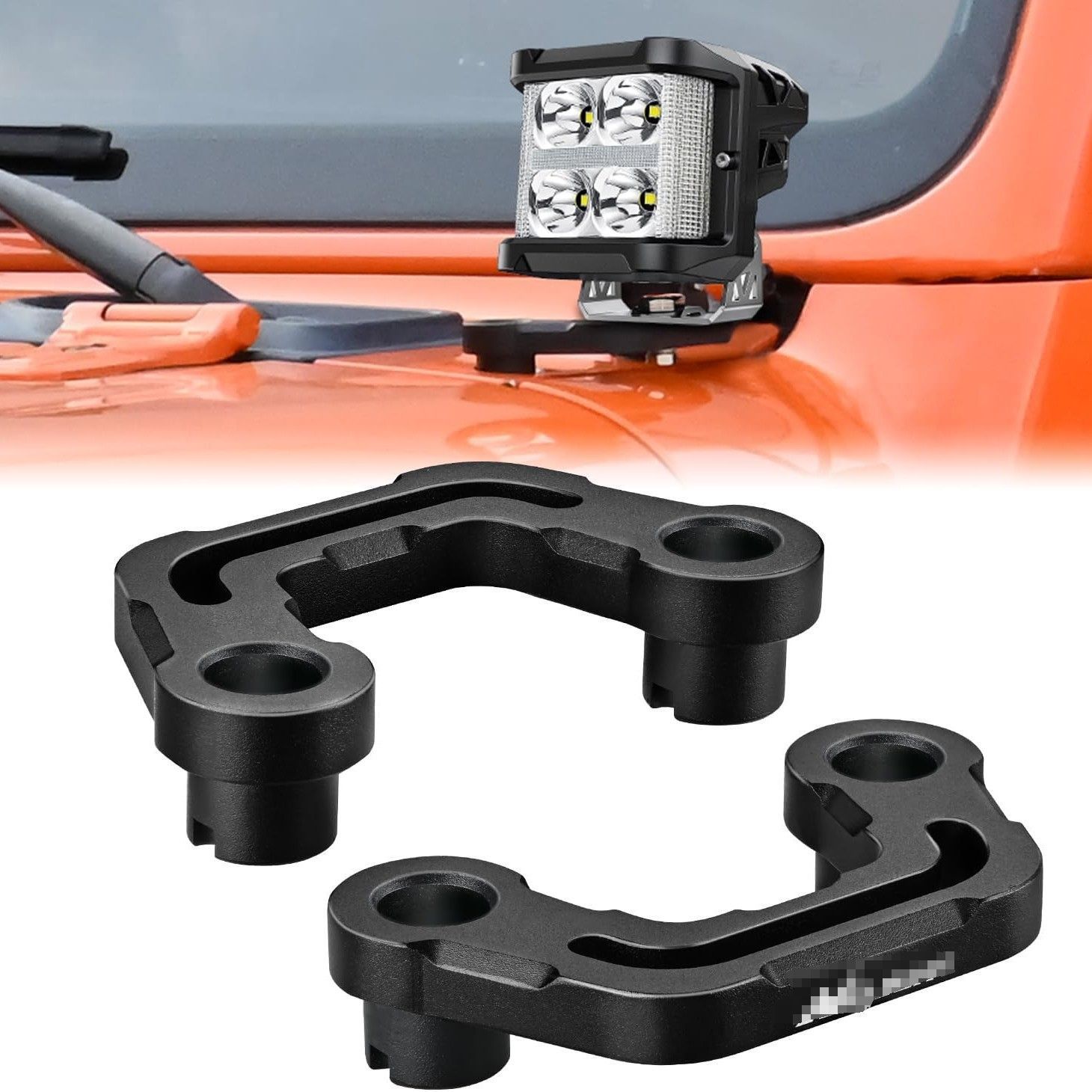 18-24 JEEP JL ラングラー 角斗士対応 Aピラースポットライトブラケット 左右セット|5.15