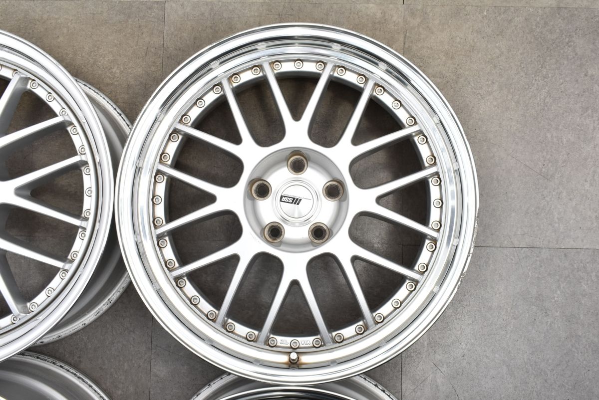 3ピース 深リム】SSR Professor MS1-R 19in 8J +41 PCD114.3 4本セット 