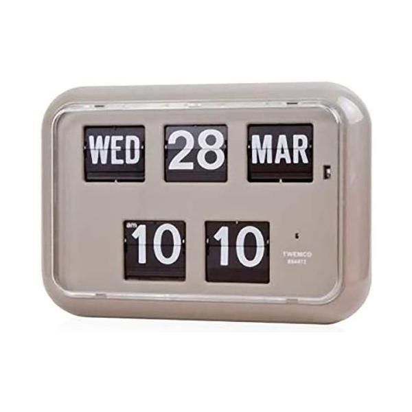 TWEMCO(トゥエンコ) 置き・掛け兼用 パタパタカレンダー時計 QD-35