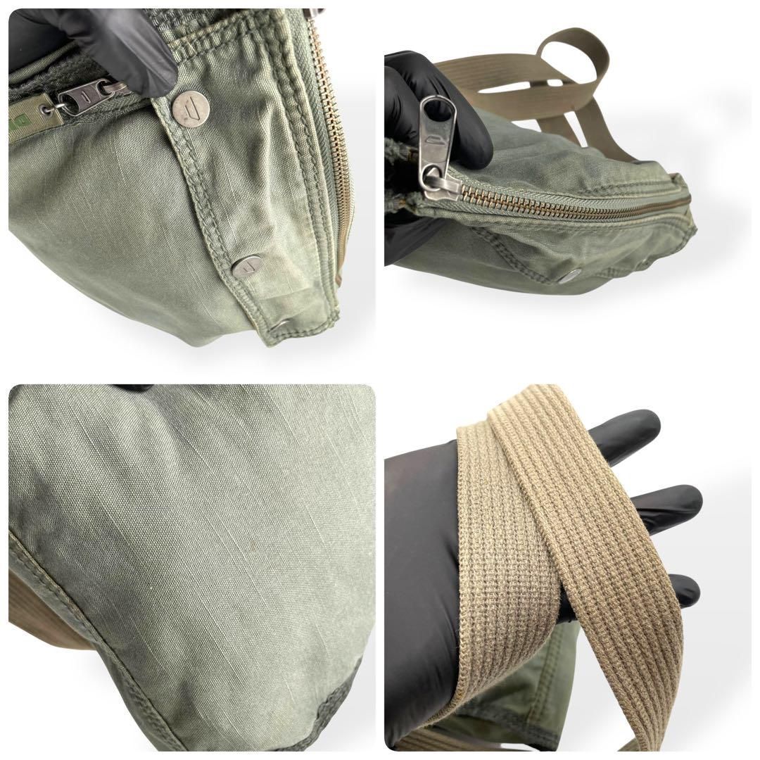 DIESEL メタルロゴ　バッグ　希少　レア　カーキ色 美品 DIESEL ディーゼル ショルダーバッグ ミリタリー
