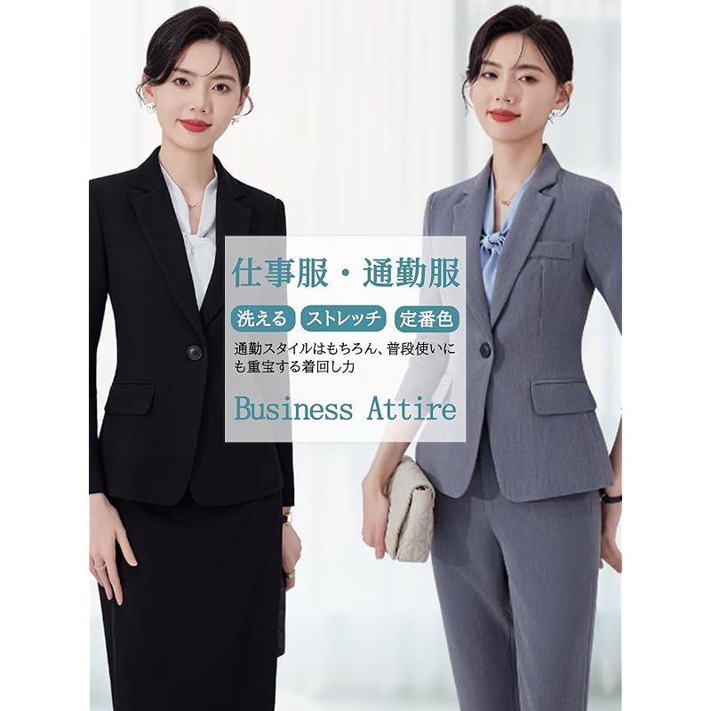 パンツスーツ レディース スーツ 女性 卒業式 入学式 通勤 面接 ビジネススーツ 卒園式 母 ママ 春 秋 冬 セットアップ 2点セット 1